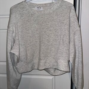 Grey refuge cropped sweater crewneck